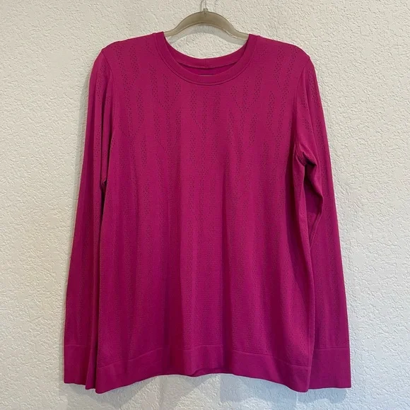 Lululemon Fletching Lines Ripened Raspberry Swiftly Breathe Long Sleeve Tee - Picture 6 of 9